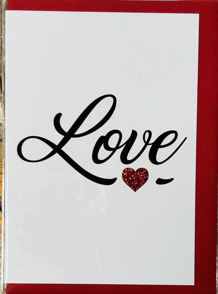 Love Glitter Card