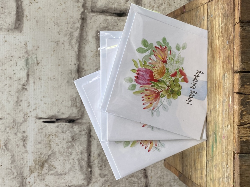 Happy Birthday Vase Card Large