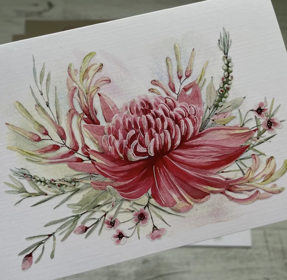 Waratah Mini Card