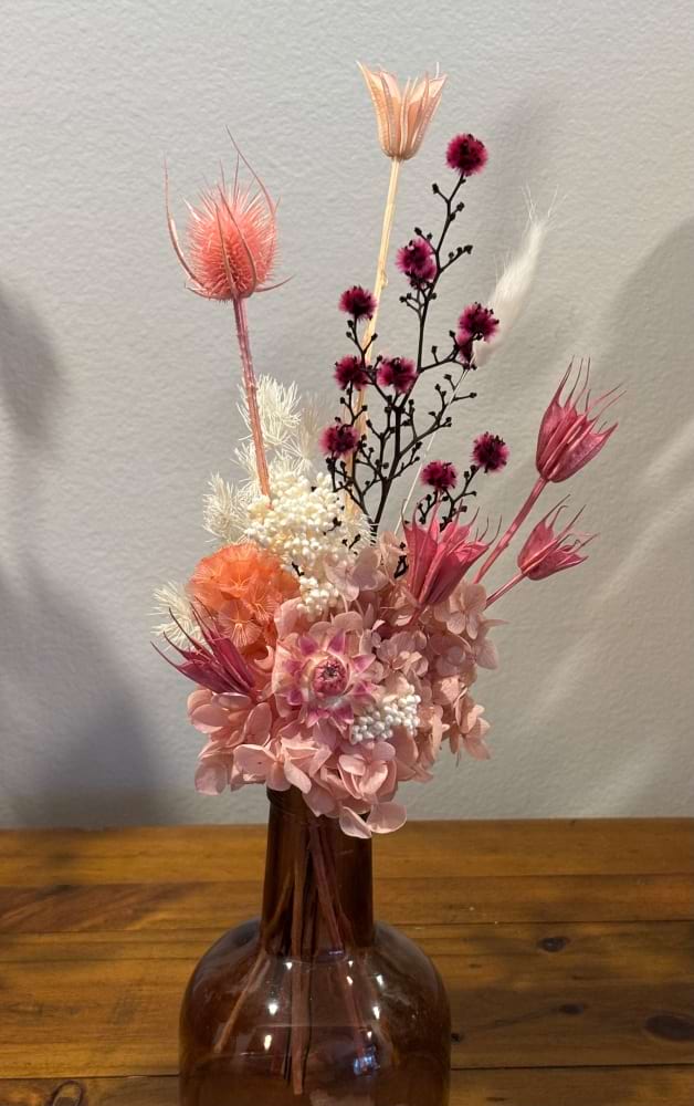 Pink Bud Vase Of Forever Blooms 