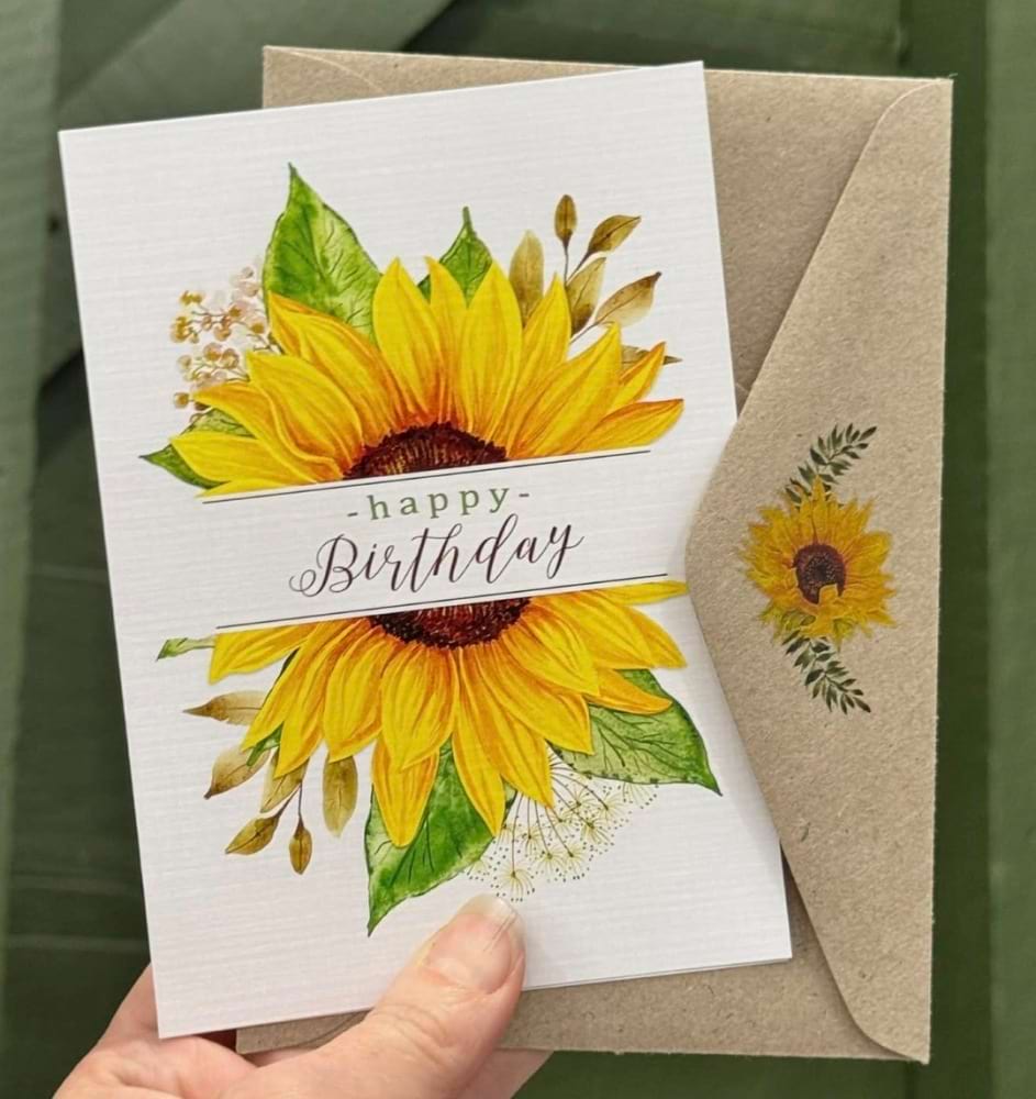 Sunflower Happy Birthday Card