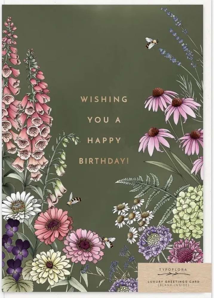 Wildflowers Birthday Card 