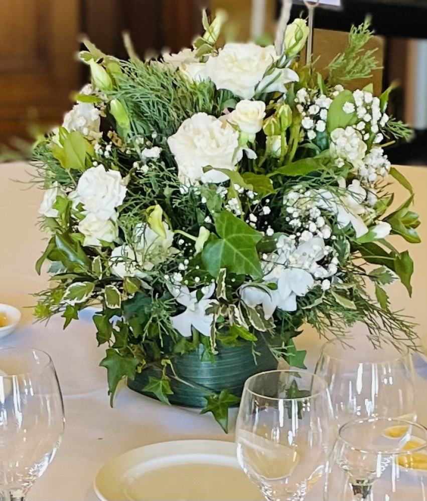 White Table Arrangement 