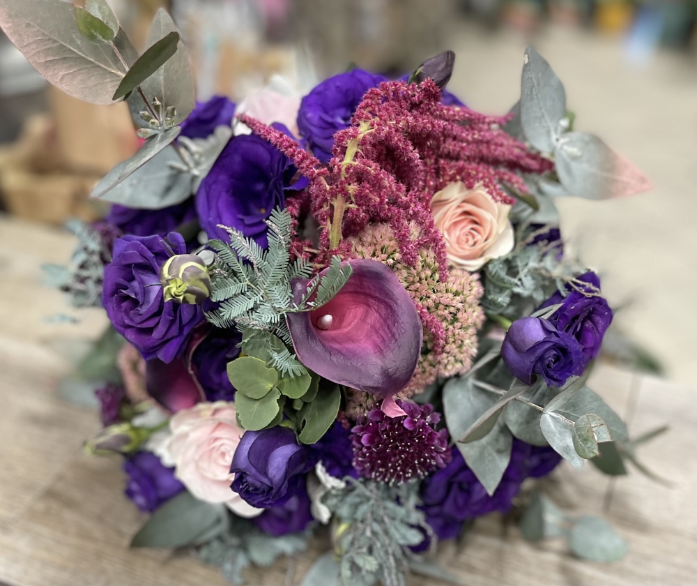 Purple Hue Wedding Bouquet