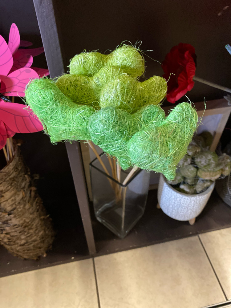Green Heart on Stick