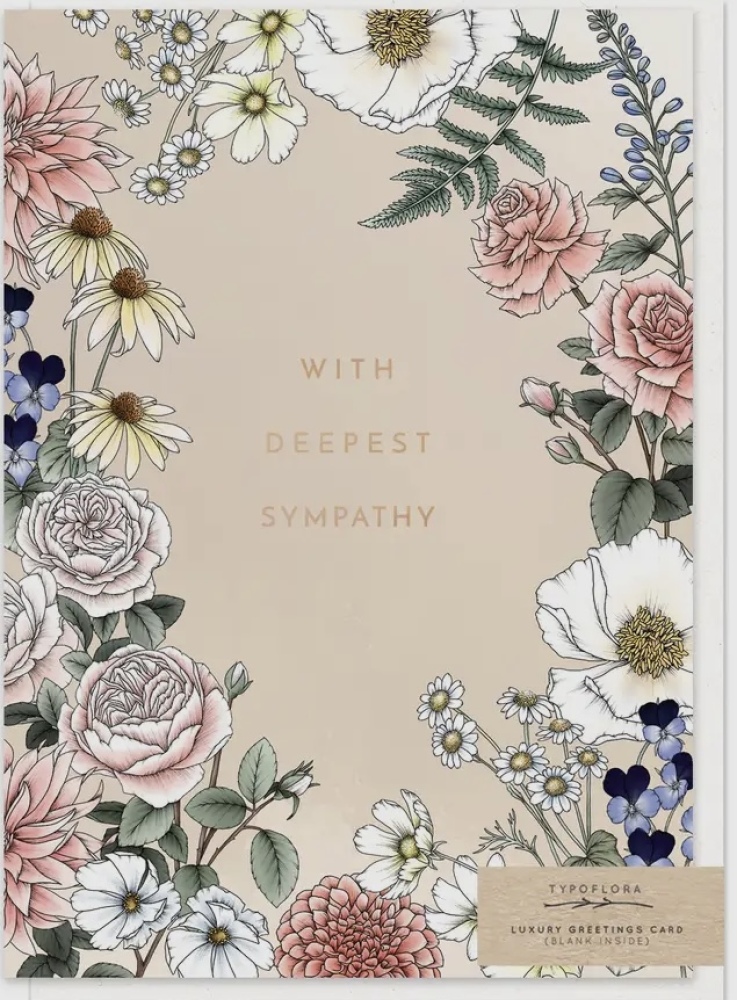 Deepest Sympathy Card Cream