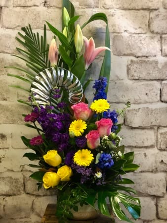 Quirky Peacock Flower Arrangement