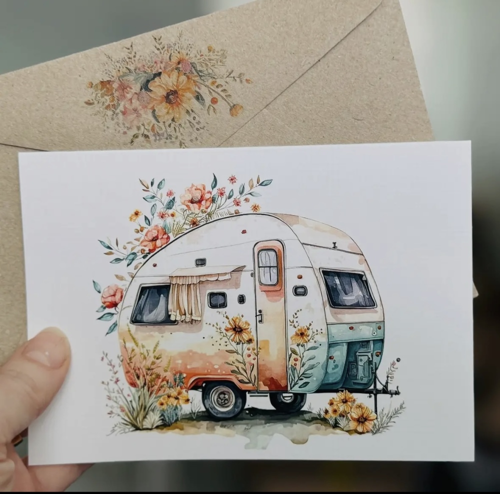 Caravan Of Blooms Card