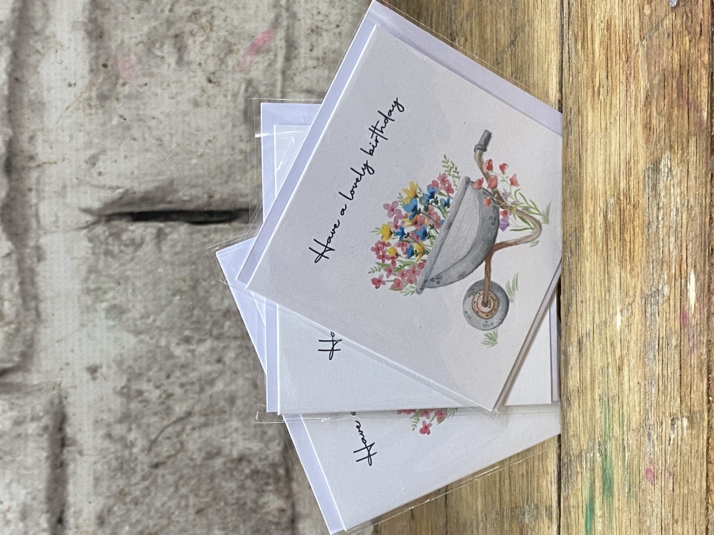 Happy Bithday Wheelbarrow Card Small