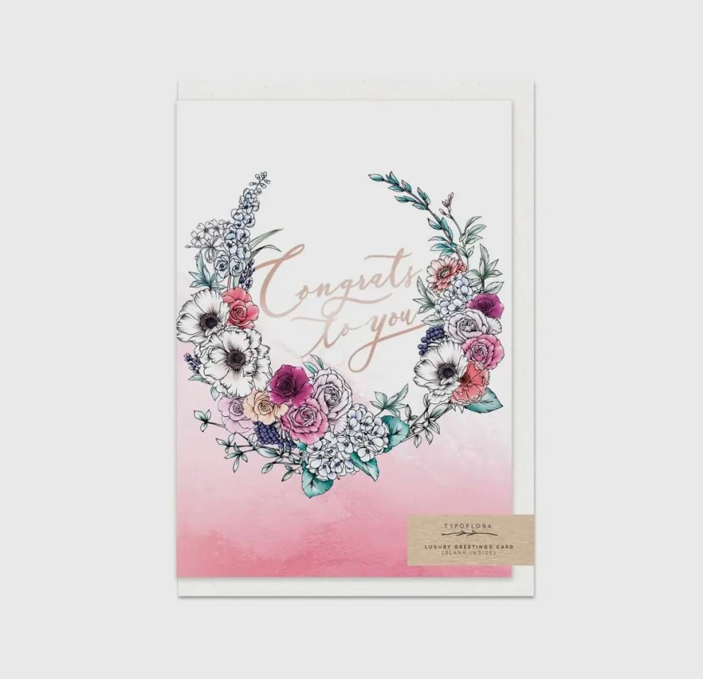 Congratulations Wreath Card