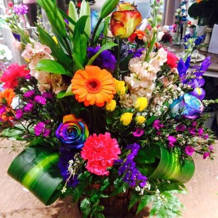 Rainbow Roses and Mixed Flowers