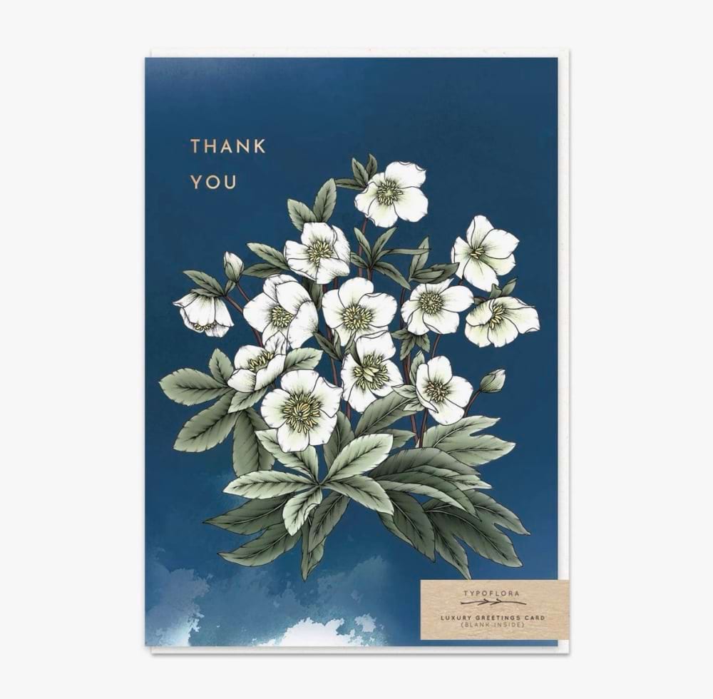 Hellebores Thank You Card