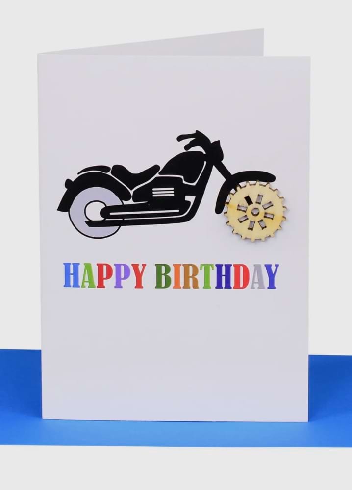 Happy Birthday Motor Bike Card