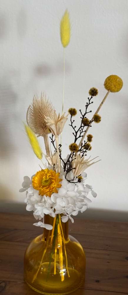 Yellow Bud Vase Preserved Arrangement 