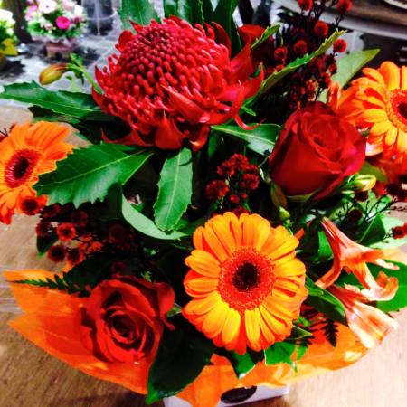 Burnt Orange Sunset Arrangement
