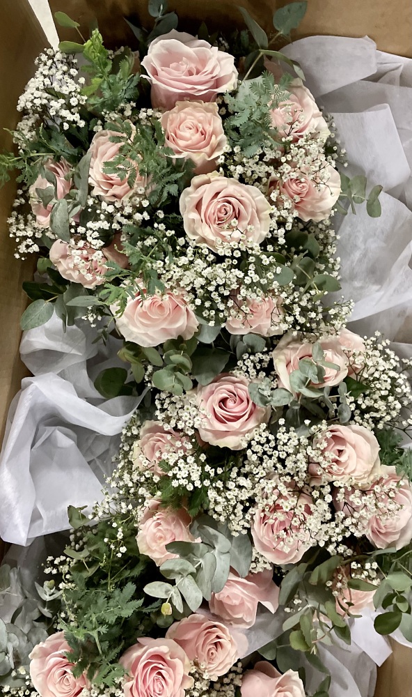 Pink Rose Bridesmaids Bouquets